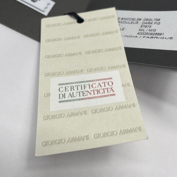 NWT AX Armani Exchange Leather Gloves Dark Fig Purp Women's Sz M/L Touch Screen - Picture 4 of 8